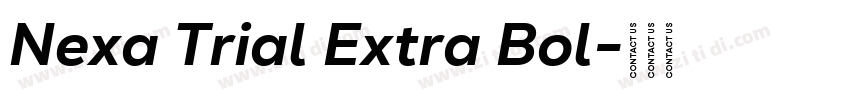 Nexa Trial Extra Bol字体转换